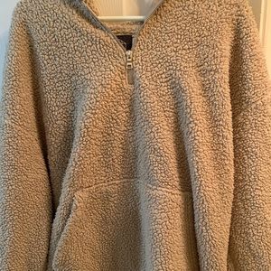 Fuzzy Brown Hoodie